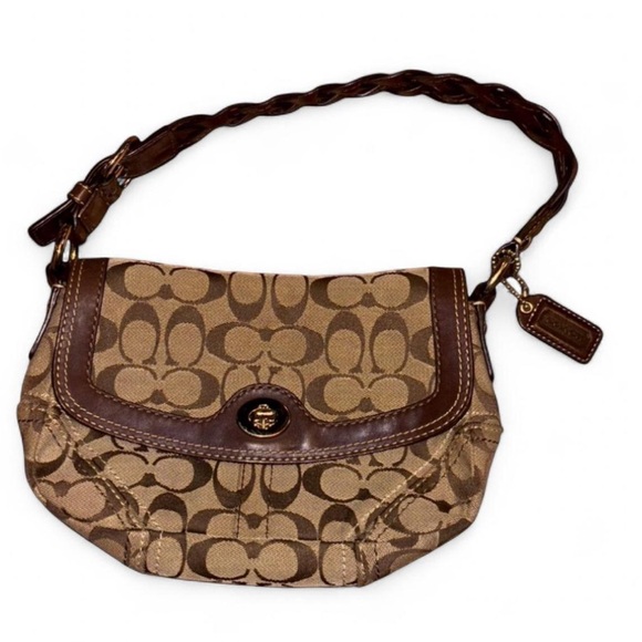 Coach Vintage Brown Shoulder Bag with Braided Straps - Picture 1 of 8